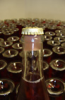 Blick auf eine Flasche mit dem Eistropfen 
		der die Hefen enth�lt