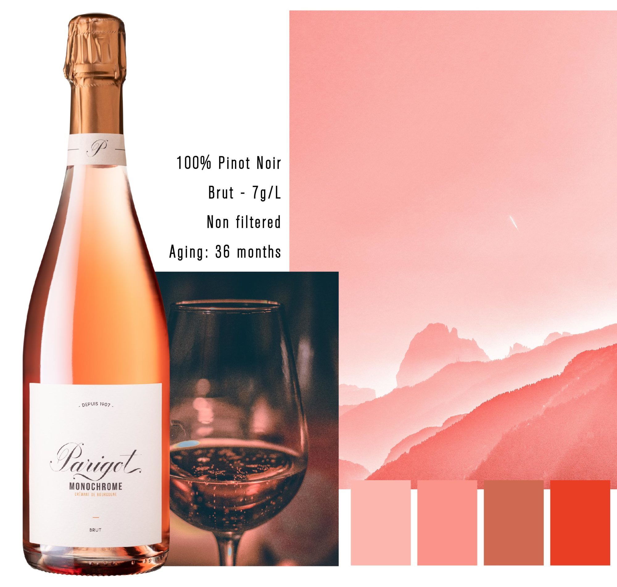 Parigot Monochrome rosé Pinot Noir