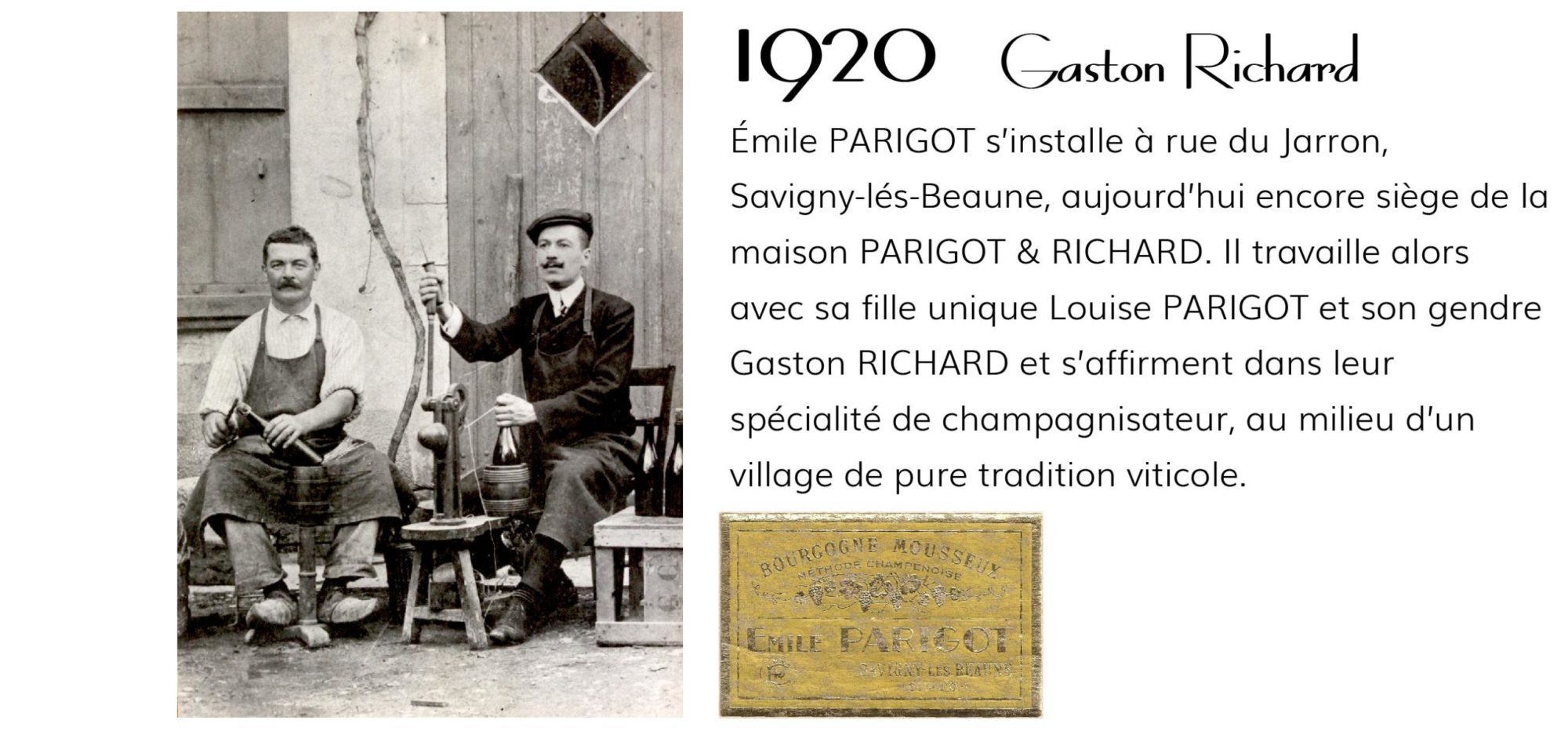 1920 Gaston Richard - crémant Parigot