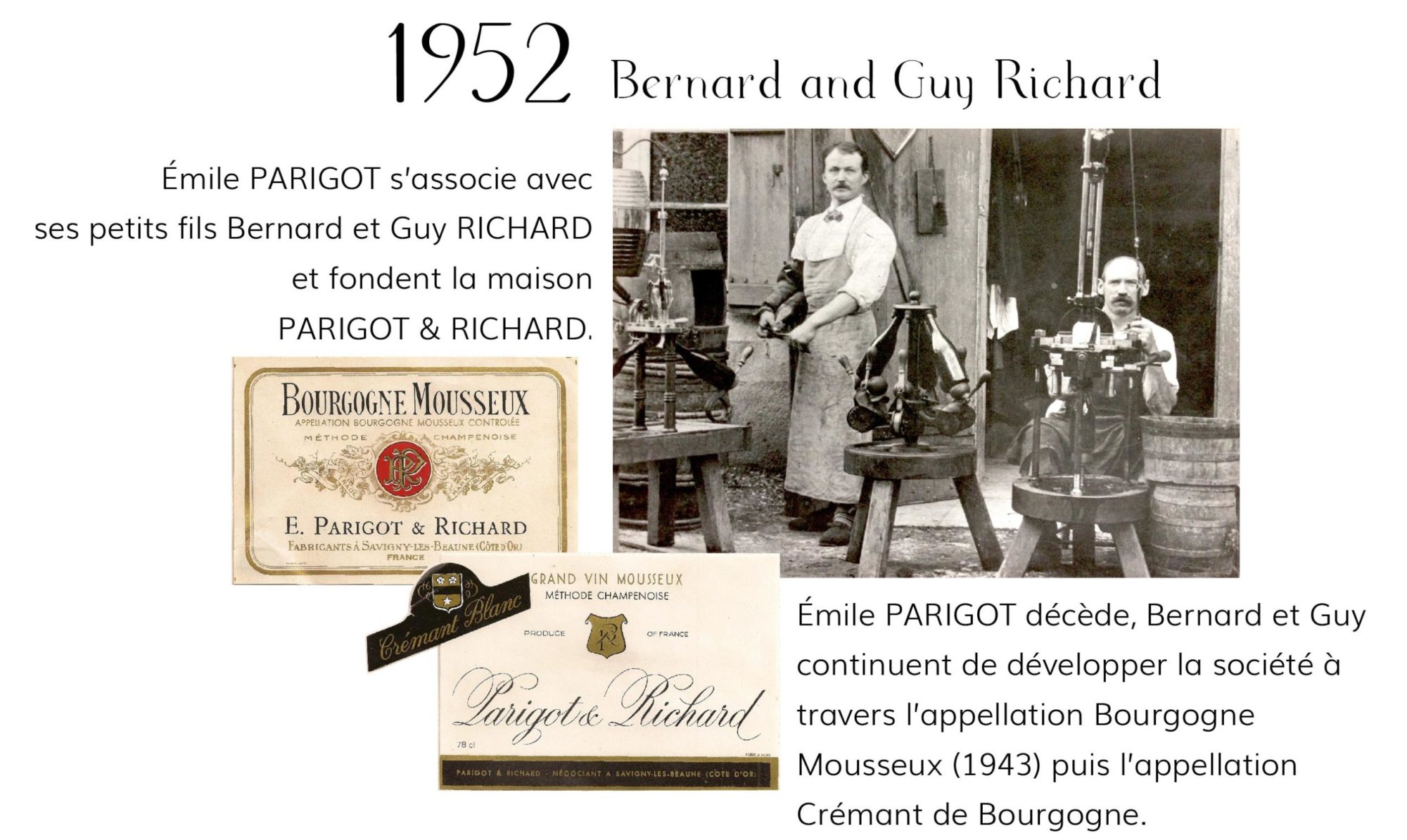 1952 Bernard et Guy Richard - crémant Parigot