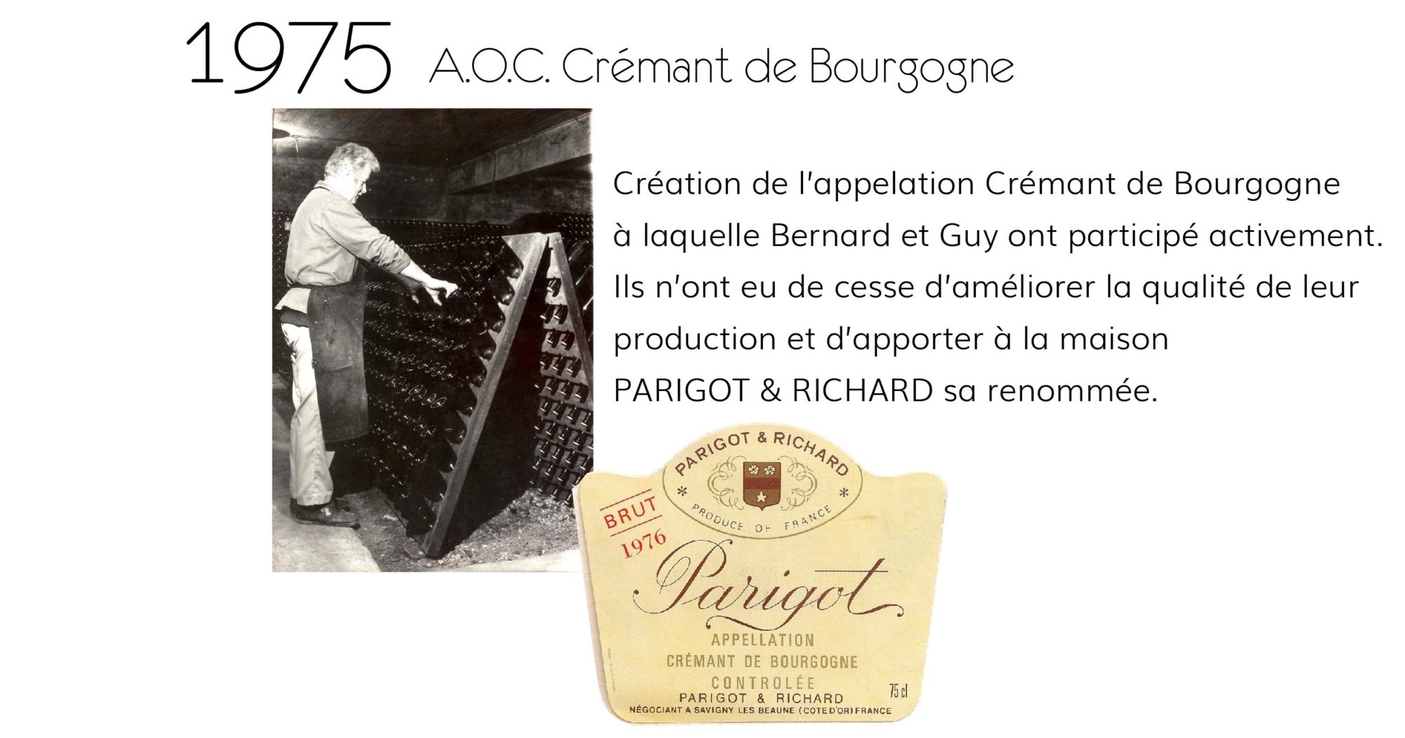 1975 AOC Crémant de Bourgogne - Parigot